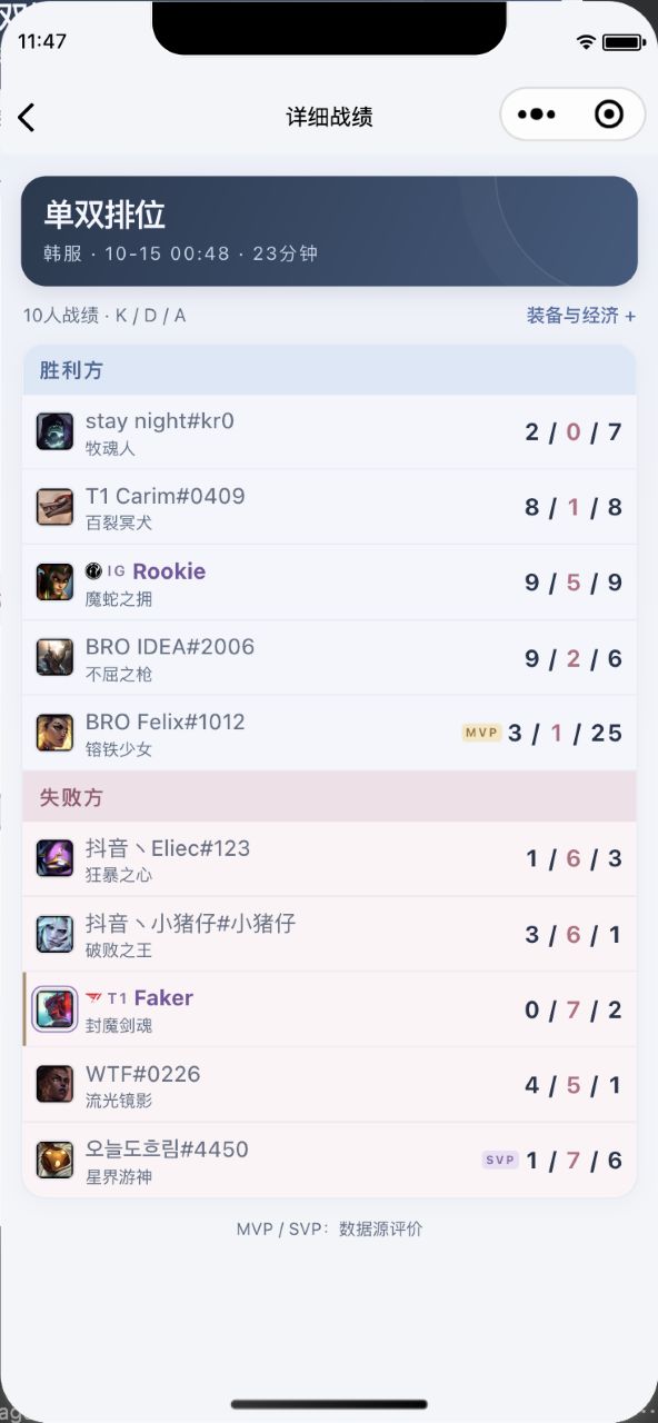 Archived full completed ranked match scoreboard